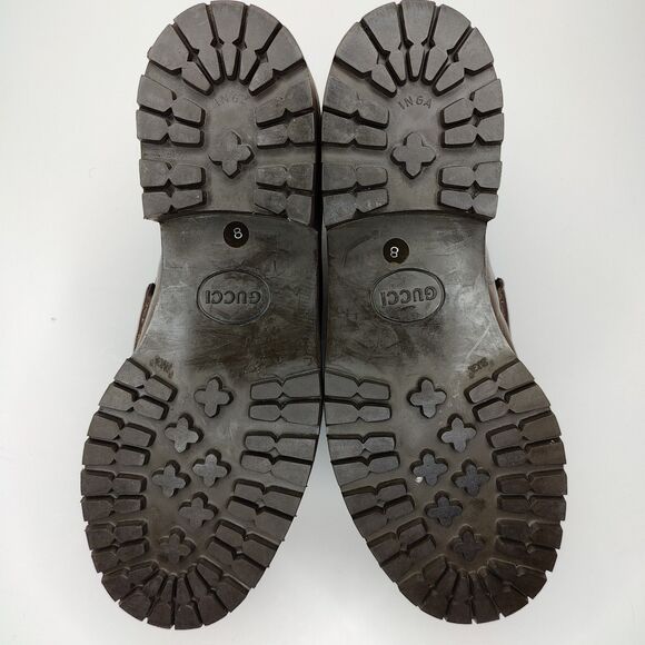 Authentic Gucci Horsebit Mens Size 8 E Vintage Brown Leather Loafer - Picture 9 of 12